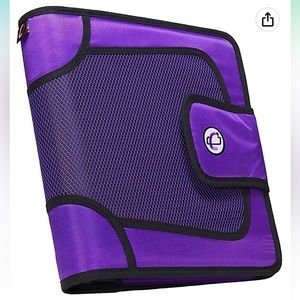 Case-it Open Tab Velcro Closure 2” School Binder 5-Color Tabbed Expanding file